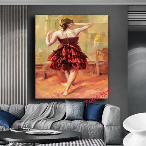 Canvas Poster Home Decoration Accessories Modern Still Life Lady Dancer Picture Set Printing For Living Room Hot Sale Luxury