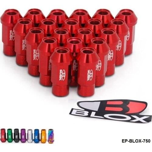 Wheel Nuts Blox Forged 7075 Aluminum Wheel Lug Nuts M12X1.25 / M12X1.5, L: 50mm 20Pcs EP-BLOX-750-ALBZ