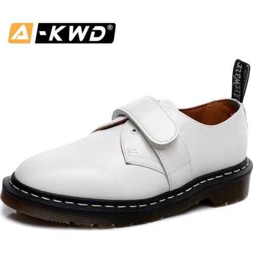 2020 Autumn White Casual shoes Men Women Boots Fashion Genuine Leather Wear Resistent Men Loafers Women Work Shoes Plus Size 46
