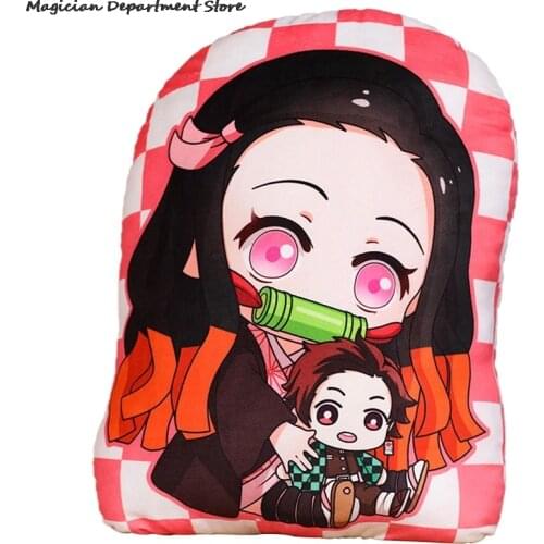 20cm Anime Plush Toys Japanese Demon Slayer Blade Pillow Cartoon Stuffed Toys Girl Kids Gift Home Door Living Room Decoration