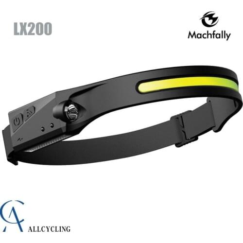 Portable Headlamp Full Vision Head Lamp USB Rechargeable Waterproof LED Headlamp With For Outdoor Running Riding Induction Light