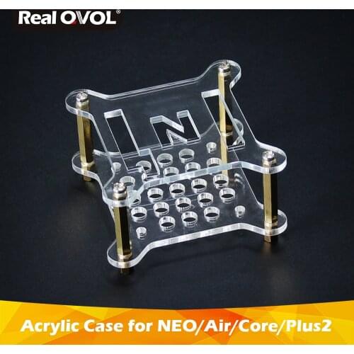 FriendlyELEC Acrylic Clear Case With Pillars Screws Nuts fit with NanoPi NEO/NEO2/NEO Air/NEO Core/NEO Core2/NEO Plus2