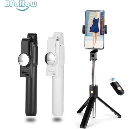 BFOLLOW 3 in 1 Selfie Stick with Tripod Bluetooth Mirror Handheld Gimbal for iPhone Xiaomi Tiktok Shoot Video Call Youtuber