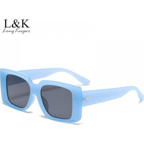 Vintage Rectangle Sunglasses Women Blue Leopard Ladies Sun Glasses Retro Brand Designer Travel Eyewear UV400 zonnebril dames