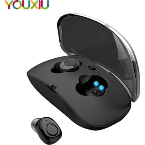 TWS earbuds Earphone Double Stereo Wireless sport bluetooth Bass mini Earbuds Sports Earphone for Phones With Mic