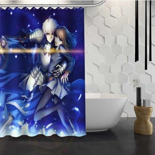 Custom Fate Zero Shower Curtain With Hooks Polyester Fabric Printing Shower Curtain for Bathroom Waterproof