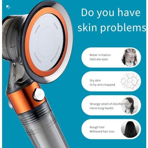 ZhangJi High Pressure Stop Button Switch Shower Head Rainfall Water Saving Replaceable Filter Nozzle for Bathroon Accessary