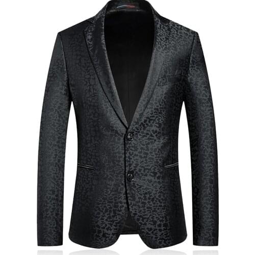 Groom Wedding men blazer hombre casual business Meeting party marriage suit jacket slim fit two-buttons printed Terno Costume