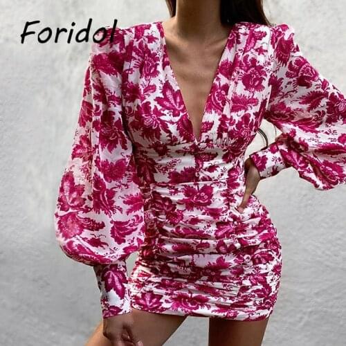 Long Sleeve Bodycon Dress for Women Clothing Autumn Winter Mini Dress Party Club Office Lady Dress Ruched Vestido Feminino