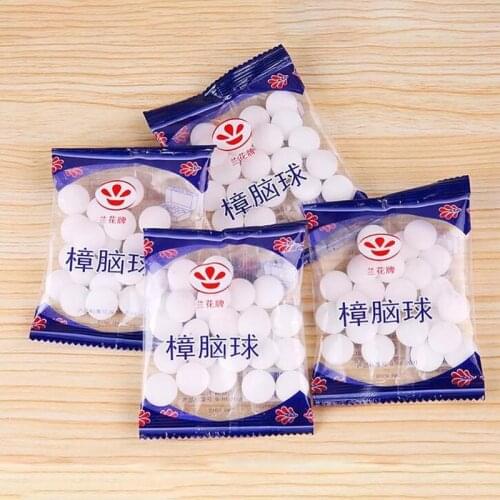 1 Bags Camphor Moth Balls Naphtaline Boules Safe Mildew Insect Mothballs Tablets Natural Camphor Mottenballen Pest Control
