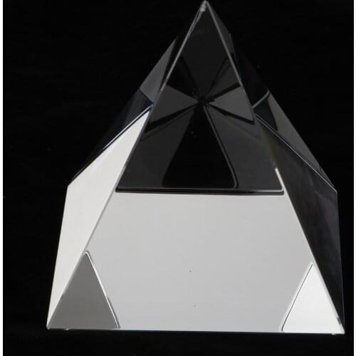 2.4'' Transparent K9 Crystal Optical Pyramid Prism Suncather, Paperweight Collectible Home Ornament Gift