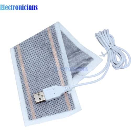 2Pcs One Pair 5V USB Heating Element Film Heater Soft Bendable Heat Pad 6*20CM for Shoe Dryer Health Care Supplies
