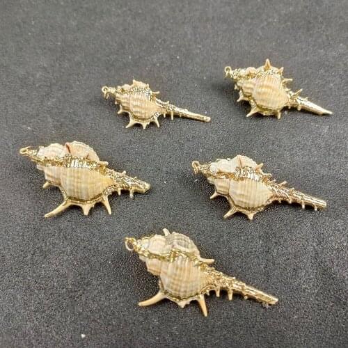 2pcs Natural Shell Conch Charms Women Jewelry Making Bohemian Beach Style Phnom Penh Small Pendant for DIY Necklace Accessories