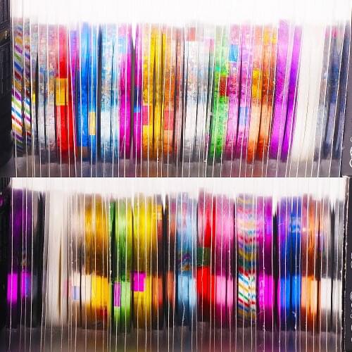 3 Rolls/bag 1MM 2MM 3MM Mixed size Glitter Rolls Striping Tape Line Nail Art Tips Decoration Sticker Decals Tools