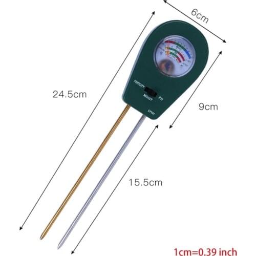 No Battery Needed 3-in-1 Soil Moisture Fertility&PH Tester Soil PH Meter Black/Blue Green Moisture Meter 3-in-1