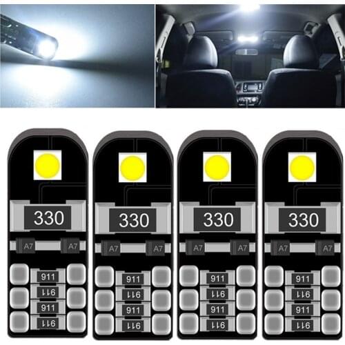 4pcs T10 192 194 168 W5W LED Bulbs 2SMD 3030 Car Tail Lights Dome Lamp White DC 12V Canbus Error Free for Toyota Kia Nissan Opel