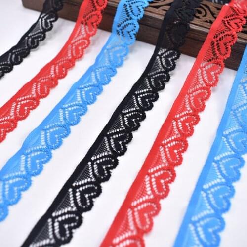 10yards/Lot high quality elastic lace trim Embroidery 18mm african lace fabric white lace ribbon DIY Sewing wedding accessories