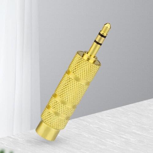 6.5 mm Socket Female to 3.5 mm Plug Male Stereo Audio Adapter Jack Converter Microphone