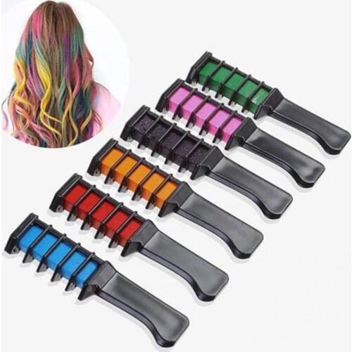 6PCS/SET Mini Disposable Personal Salon Use Hair Dye Comb Professional Crayons For Hair Color Chalk Hair Dyeing Tool