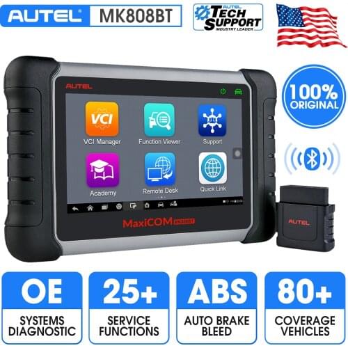 Autel MK808BT MaxiCOM MK808 BT Car Diagnostic Tool OBD2 Scanner Full System Diagnosis IMMO,EPB,SAS,BMS TPMS Programming PK MK808