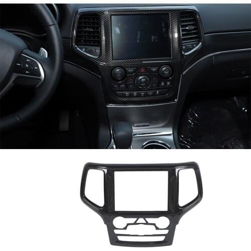For Jeep Grand Cherokee 2019 2020 2021 Car Central Control Navigation Decoration Panel Interior Accessories ABS Carbon Fiber