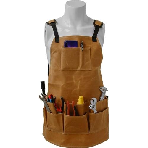 Hardware Parts Tools Wax Canvas Apron Garden Multi-purpose Pocket Electrician Repair Work Clothes High Quality