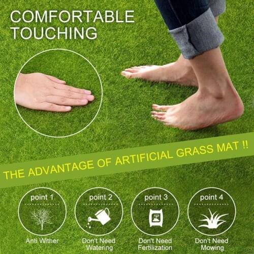 1pc Artificial Grass 15 X 15cm / 6 X 6inch Non-woven Fabric Synthetic Miniature Garden Ornament DIY Craft Pot Artificial Lawn