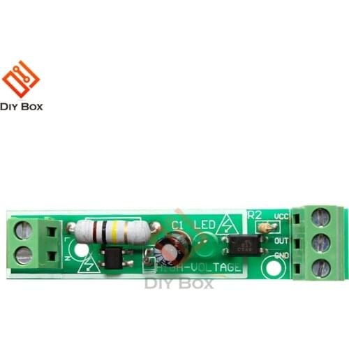 AC 220V Optocoupler Isolation Module 1 Channel Voltage Detector Board TTL 3-5V SCM Testing for Microcontroller Adaptive PLC 24V