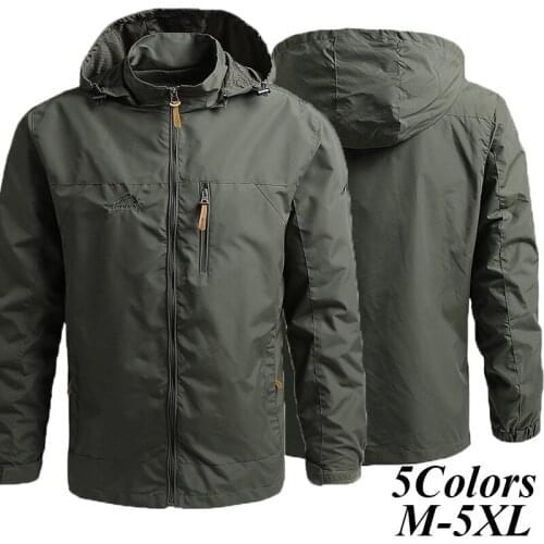 Waterproof Spring Autumn Winter Jacket Men Hooded Outerwear Warm Casual Coat Zipper Windproof Jackets Army Combat Jackets Mens