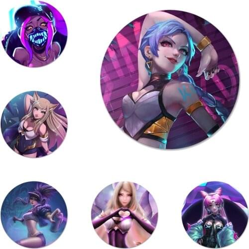 Of Legends kda kaisa Ahri akali Evelynn Kitchen Home Decor Refrigerator Magnetic Stickers Opener Beer Coke 58mm