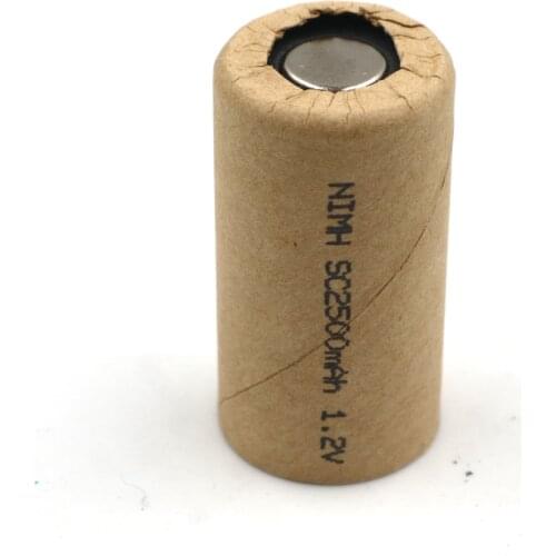 Ni-Mh SC2500mAh 1 pieces Nimh sc2.5Ah rechargeable battery cell power tool batteries cells discharge rate 10C Sub-c 25A Current
