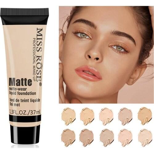 Miss Rose Matte Face Liquid Foundation Cream Concealer Nutritious Waterproof