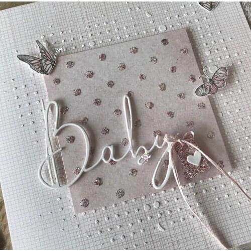 Mmao Crafts Metal Steel Cutting Dies Latest baby letters Stencil For DIY Scrapbooking Paper/photo Cards Embossing Dies