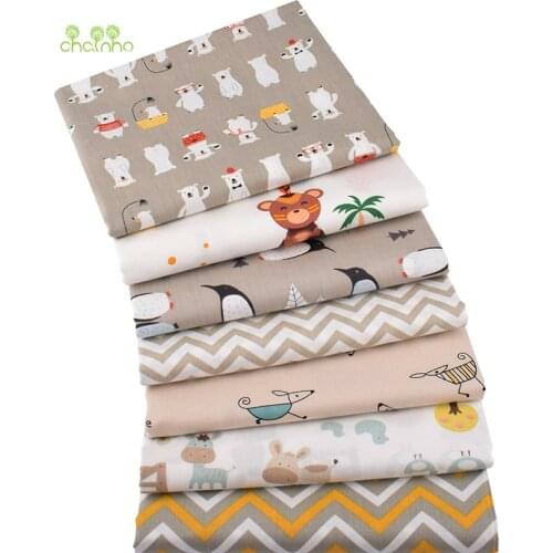 Chainho,Cartoon Series, Printed Twill Cotton Fabric,For DIY Quilting Sewing Baby&Child Sheet,Pillow,Cushion Material,Half Meter