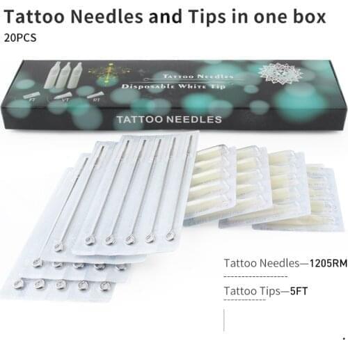 RM+FT) Disposable Plastic Tattoo Needle Nozzle Set Needles Tips Kit (RM+FT)Mixed 40PCS