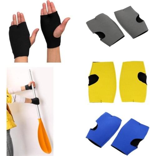 Neoprene Palm Protector Gloves for Kayak Paddling Canoe Boating Water Sports Yellow Blue & Black