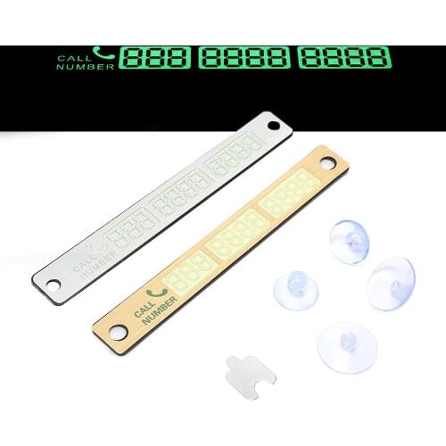 New Car Luminous Temporary Parking Card With Suckers And Phone Number Card Plate fashion hot styling handy Car Accessories