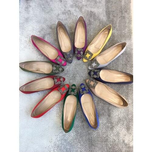 2021 spring new Zhendian shoes pointed snowflake single shoes womens flat heel annual meeting shoes dinner shoes women shoes