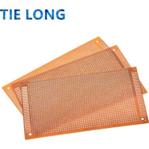 5PCS 9x15 9*15cm Single Side Prototype PCB Universal Board Experimental Bakelite Copper Plate Circuirt Board yellow