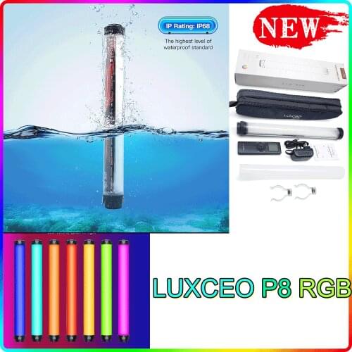 LUXCEO P8 RGB Studio Light Wand 2.4G Remote Control APP Control Filmmaker Underwater Photography Lighting IP68 Waterproof