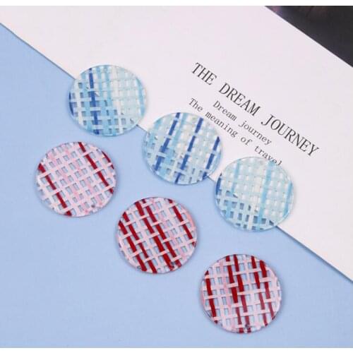 4pcs Resin Transparent Striped Charms Ear Pendant DIY Jewelry Earring Making