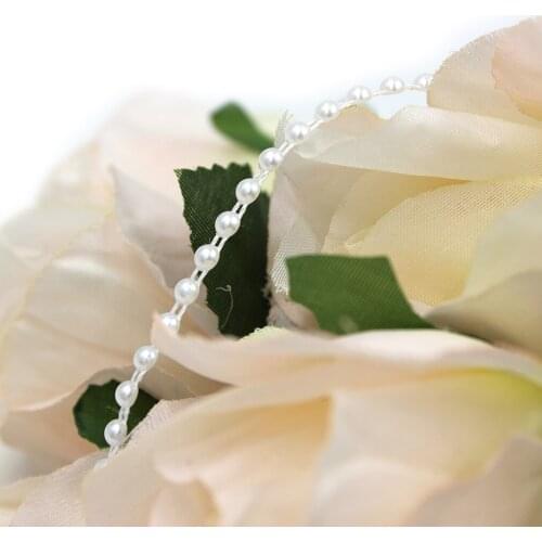 5M 4mm half round fishing line beads Pearl Beads Garland Wedding Centerpiece Flower/table Decoration DIY