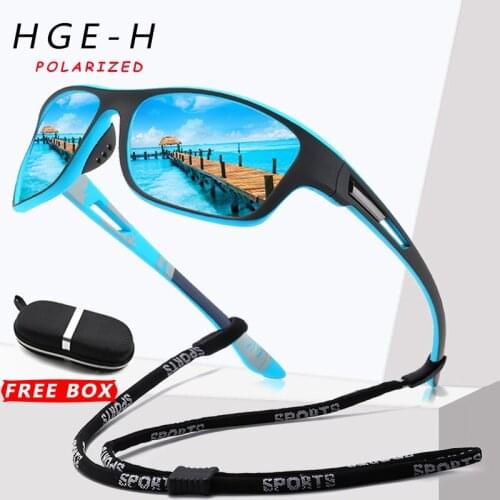 HGE-H High Quality Men Sport Style Polarized Sunglasses Outdoor Travel 100% UV Protection Sun Glasses Lightweight Frame Gafas
