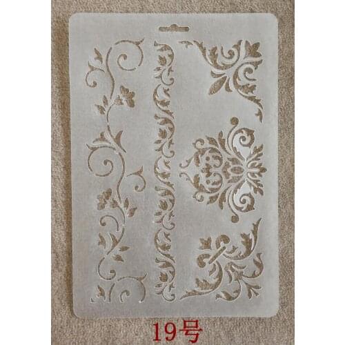 20 pcs T19 Paint Stencils Drawing Template Ruler Hollow Drawing Diy Album Plastic Stencils For Scrapbooking