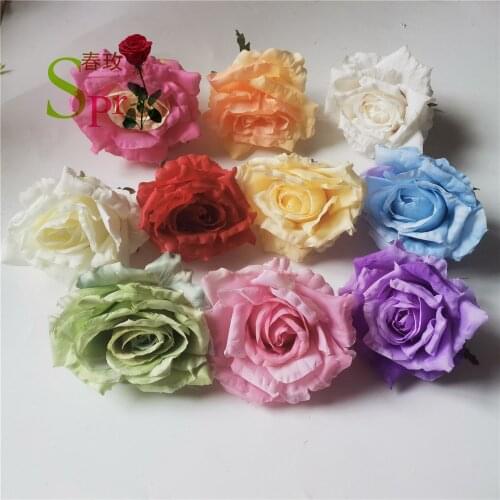 SPR Great price silk Rose flower heads flower wall decoration flower head artificial