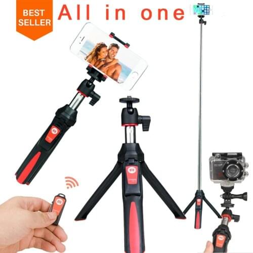 Ulanzi BENRO MK10 Selfie Stick Tripod Stand 4 in 1 Extendable Monopod Bluetooth Remote Phone Mount for iPhone X 8 Android Gopro