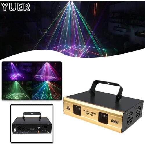 1W 2W RGB Animation Laser Projector Stage Effect Light 267 Laser Scanner 15kpps DMX512 Music Control DJ Disco Wedding Lighting