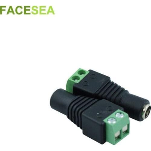10/20/50/100pcs 2.1 x 5.5mm Power DC Jack Plug Socket dc Connector Female DC Plug Jack Adapter Wire Connector for CCTV LED Strip