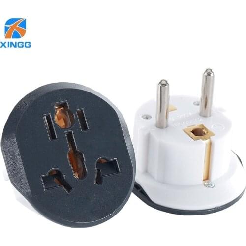 16A EU Power Plug Adapter 250V AU UK CN US To EU Europe Plug Power Plug Converter Travel Adapter US to EU Adapter Electrical Wal