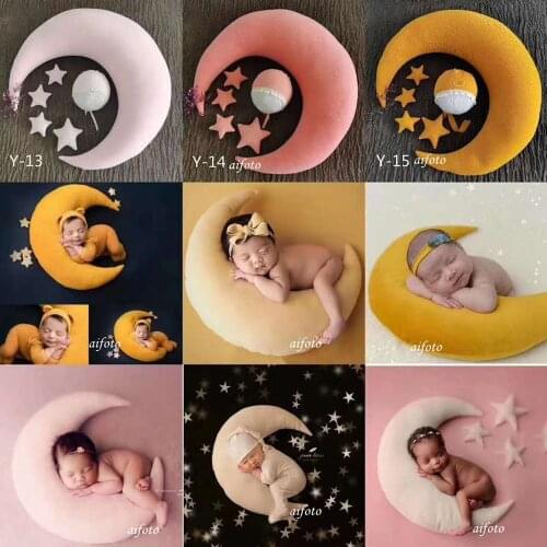 2021 Hot! Newborn Photography Stars Moon Creative Props Posing ,Baby Photo Pillow Hat Backdrop Accessories Studio Shoots Cushion